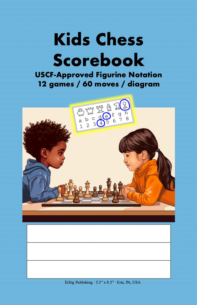 Kids Chess Scorebook with USCF-Approved Figurine Notation